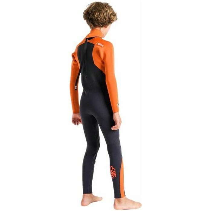 2024 C-Skins Junior Legend 3/2 GBS Back Zip Wetsuit C-LE32JBZ - Anthracite / Burnt Orange / Black